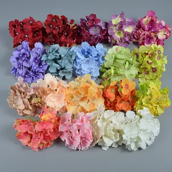 25 цветов 18 см искусственные шелковые головки цветов гортензии для diy свадебной настенной арки, букет, венок, гирлянда, украшение для дома, поставщик