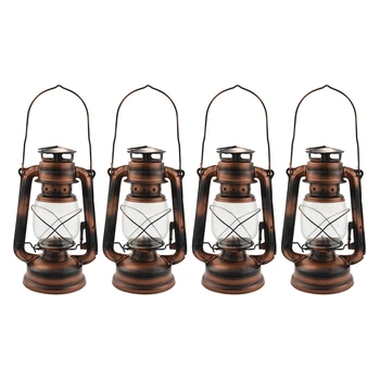 4шт 25 см Железные Античные бронзовые масляные фонари (крышка) Ностальгическая уличная лампа для кемпинга Герметичное уплотнение Уличный фонарь для кемпинга