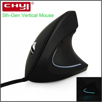 Вертикальная Эргономичная мышь USB-Проводная мышь 3200 точек на дюйм, светодиодная оптическая компьютерная мышь Mause 5D, офисные мыши, запястье Здоровое с ковриком для мыши для ПК