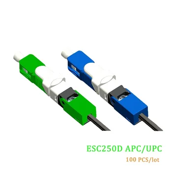 Оптовые продажи FTTH ESC250D APC одномодовый волоконно-оптический SC APC UPC разъем для быстрой полевой сборки для подвесного кабеля