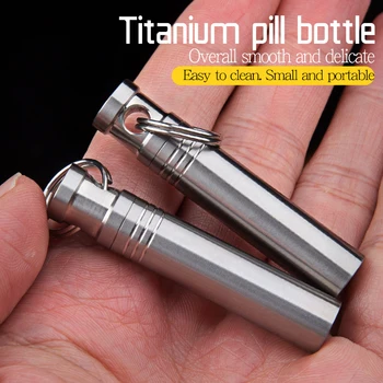 EDC герметичная бутылка бутылка для лекарств из титанового сплава мини портативная наружная водонепроницаемая бутылка герметичная влагостойкая