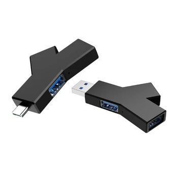 USB-концентратор Y-образный Концентратор 3-В-1 5 Гбит/с USB-Разветвитель Адаптер Использовать TypeC Адаптер Питания Удлинитель Для ПК Компьютер Ноутбук