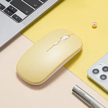 Macaron Перезаряжаемая беспроводная мышь Bluetooth 2.4 G USB мыши для планшета Android Windows Ноутбук для IPAD Mobile