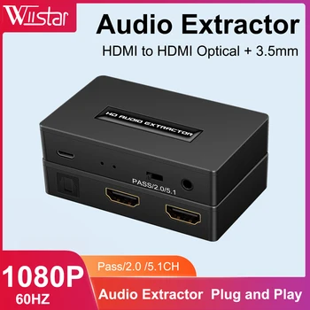 Аудиовыход, совместимый с HDMI, Оптический TOSLINK SPDIF от HDMI к HDMI + 3,5-мм стереовыход, аудиоразветвитель с USB-кабелем
