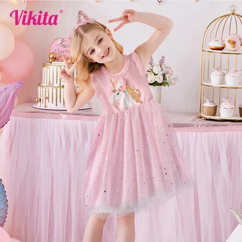 Детское платье-пачка с единорогом для девочек, Праздничные платья Принцессы для девочек, Элегантные праздничные костюмы, Детская одежда