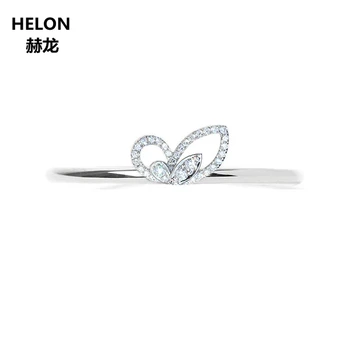 Обручальное кольцо с натуральными бриллиантами 0,12 Карата Из белого Золота 14 К, Обручальное кольцо На Годовщину Свадьбы, Изысканные ювелирные изделия