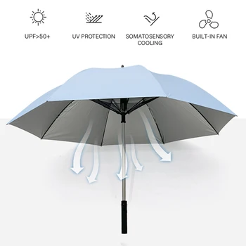 Зонт с веером, креативный летний зонтик для гольфа, рыбалки, Солнечный, дождливый, защищенный от ультрафиолета, мужской, женский, пляжный зонтик на открытом воздухе