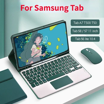 Беспроводная Клавиатура ZONFRONT Мышь для Samsung Galaxy Tab S8 X700 X706 S7 11-Дюймовый Чехол S6 Lite 10,4 Tab A7 A8 Чехол с клавиатурой