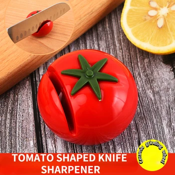 Мини-кухонные инструменты, Милая точилка для ножей в форме помидора, Портативная домашняя точилка, инструмент для заточки, Кухонные принадлежности, Кухонные инструменты