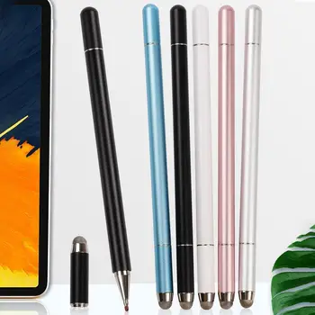 Стилус для планшетов с сенсорным экраном, Универсальная Высокочувствительная ручка для рисования подписей 2 в 1 для планшетов и смартфонов