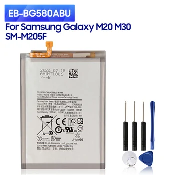 Новый Сменный аккумулятор EB-BG580ABU для Samsung Galaxy M20 M30 SM-M205F, аккумуляторы для телефонов 5000 мАч