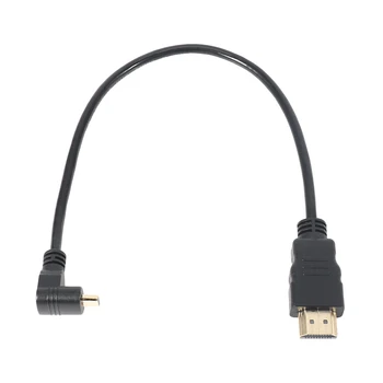 30-сантиметровый разъем Micro-HDMI под прямым углом от мужчины к мужчине HDMI (90 градусов) -поддерживает 4k (тип B)