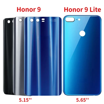 Новое Заднее стекло для Huawei Honor 9 Задняя крышка батарейного отсека Задняя дверца для Honor 9 Lite Корпус Ремонтная деталь с логотипом