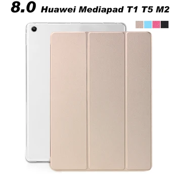 Чехол Для планшета Huawei Mediapad T1 8,0 T1-821W T1-823L S8-701U с Откидной подставкой из Искусственной Кожи, Защитный чехол Funda Для T5 8,0