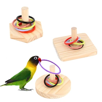 Попугаи Настольная Штабелирующая игрушка для Тренировки Интеллекта Попугаев Cockatiels