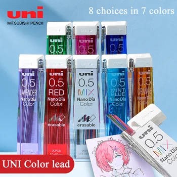 Японский Цветной автоматический карандашный грифель Uni Nano Dia Color 202NDC Нелегко сломать, не оставляя следов 0,5 мм, школьные принадлежности