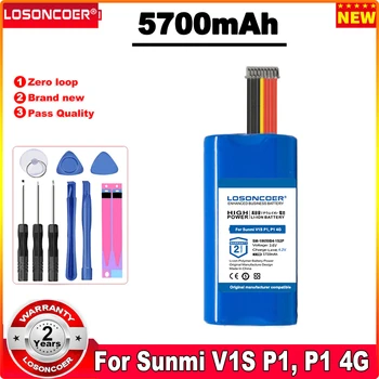 LOSONCOER 5700 мАч Для Sunmi W5920 Аккумулятор Для Sunmi V1S P1, P1 4G SM-18650B4-1S2P WS920 W6900