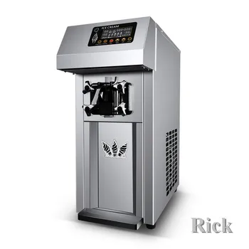Торговый автомат для производства мягкого Мороженого с полностью серебряной Столешницей из нержавеющей Стали Мини 1 Вкус С большой емкостью и низким уровнем шума