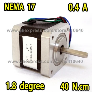 Шаговый двигатель для 3D-принтера или робота 17HS15-0404S L 39 мм Nema 17 с напряжением 1,8 ° 0,4 A 40 N.cm и биполярным 4-проводным выводом