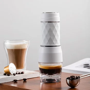 Портативная эспрессо-машина, ручная мини-кофеварка, набор для приготовления кофе в капсулах на открытом воздухе, порошковый кофе для путешествий, кухня, офис