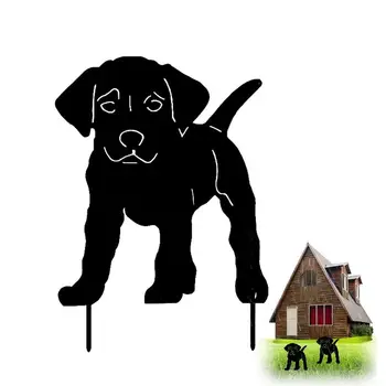 Колья для декора двора в форме собаки, колья для животных для декора газона, Многоразовое и Портативное Акриловое Украшение в форме Силуэта собаки для Собаки