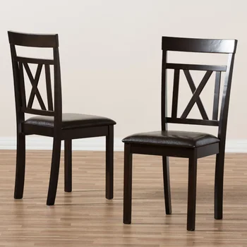 Обеденный Приставной стул Rosie Cross со спинкой - Комплект из 2-х