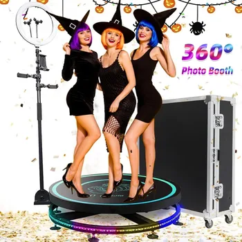 100 см39,4 дюймов 360 Фотобудка с вращающейся камерой Photobooth для видеосъемки вечеринок