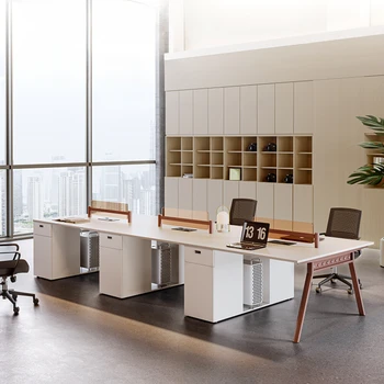 Рабочий стол, Сочетание офисных столов, Современная простота, Компьютерные Кабинеты, Офисные Столы, Гаджеты, Офисная мебель для руководителей QF50OD