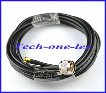 5 шт./лот, кабель с косичкой, прямой штекер SMA к штекерному разъему N, удлинитель RG58 5 м