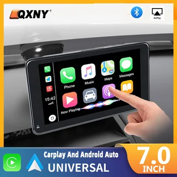 Универсальный автомобильный радиоприемник AHD 1080P, 7-дюймовый мультимедийный Видеоплеер, беспроводной Carplay и автоматический сенсорный экран Android для автомобиля Nissan Toyota