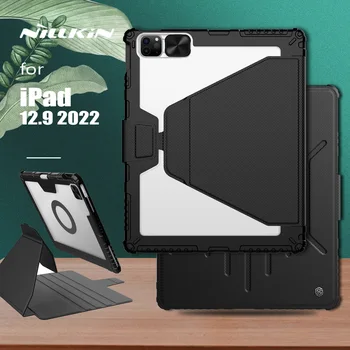 NILLKIN для iPad 12.9 2022 Бампер Snapsape Slide Чехол Для камеры Магнитный Откидной Кожаный Чехол Задняя крышка для iPad 12.9 2022 Крышка Объектива