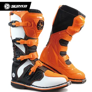 SCOYCO MBM001, внедорожные гоночные ботинки, мотоциклетные ботинки, обувь для мотокросса, езда на мотоцикле, обувь до колен, тяжелое защитное снаряжение