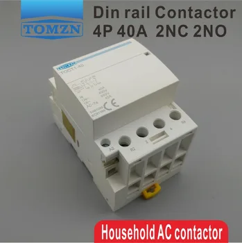 TOCT1 4P 40A 2NC 2NO 220V 400V ~ 50/60 Гц Din-рейка Бытовой Модульный контактор переменного тока