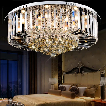 Роскошный хрустальный светодиодный потолочный светильник Декоративного поверхностного монтажа, светильник для спальни, гостиной luminaria teto cristal
