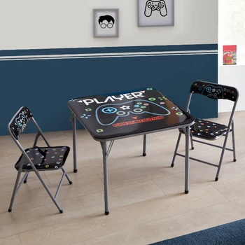 Игровой набор Heritage Club из 3 предметов, квадратный металлический складной стол и стулья, синий, 24 