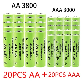 1,5 В AA + AAA NI MH Перезаряжаемая батарея AA AAA Щелочная 3000-3800 мАч для Фонарика, Игрушек, Часов, MP3-Плеера, Замена Ni-Mh Батареи