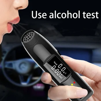 Мини Портативный бесконтактный тестер дыхания на алкоголь с цифровым дисплеем, USB перезаряжаемый алкотестер Высокой точности