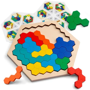 Красочные 3D-головоломки, деревянные игрушки, Высококачественная Математическая игра-головоломка Tangram, Воображение детей дошкольного возраста, Развивающие игрушки для детей