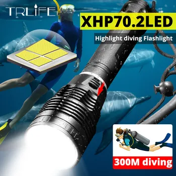 XHP70.2 Дайвинг flashight 26650 IPX8 Водонепроницаемый фонарь для подводного плавания с аквалангом, фонарь для дайвинга, лампа lanterna, Мощный светильник для дайвера