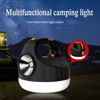 USB Перезаряжаемый Портативный светодиодный фонарь для кемпинга, светильник для палатки, ночное аварийное освещение, Водонепроницаемый фонарь для кемпинга, светодиодные лампы