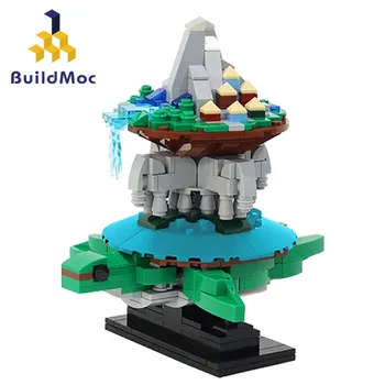 Buildmoc Креативный эксперт Discworld Мировая черепаха Великая башня А'Туин Вращающаяся кинетическая скульптура Строительные блоки Развивающие детские игрушки
