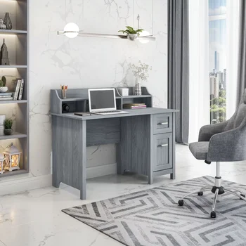 Офисный стол Techni Mobili Classic с местом для хранения, серый escritorios de habitación