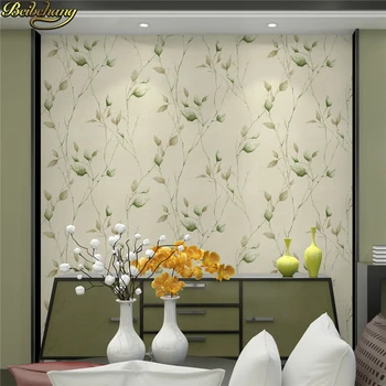 beibehang Современные минималистичные обои с садовыми листьями, фон для спальни, гостиной, рулон 3D обоев с тиснением, обустройство дома