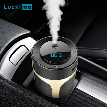Новый автомобильный Увлажнитель воздуха Bluetooth 5.0 SQ MP3, Диффузор для Ароматерапии, Ультразвуковой диффузор для ароматизации эфирных масел со светодиодной подсветкой