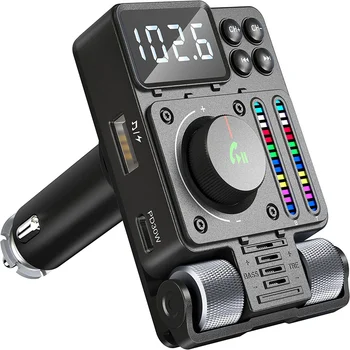 Bluetooth 5,3 Автомобильный Беспроводной FM-передатчик Радиоадаптер PD30W QC3.0 Быстрая Зарядка Автомобильный MP3 U Диск Музыкальный Плеер Аксессуары