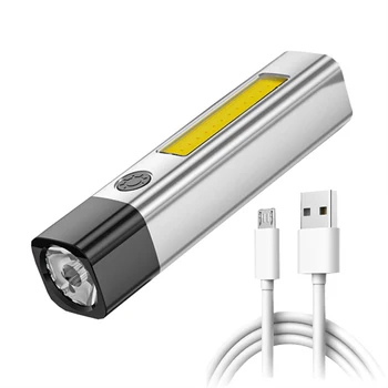 Портативный USB Перезаряжаемый фонарик Светодиодный Фонарик с сильным светом, Мини Прочный Водонепроницаемый фонарь, лампа для пеших прогулок, кемпинга