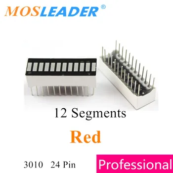 Mosleader 500ШТ 12 Сегментный дисплей Красный 3010 12 Сегментов B12 DIP24 24P Анодная гистограмма СВЕТОДИОДНЫЙ индикатор гистограммы цифровой