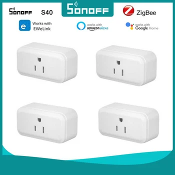 Розетки SONOFF S40 Lite Zigbee Smart Plug Поддерживают Беспроводную умную розетку Amazon Alexa и Google Home SONOFF Zigbee Bridge