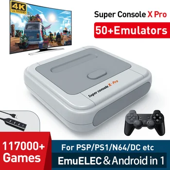Ретро WiFi Мини-Игровая консоль Super Console X Pro 4K TV с 117000 + Играми Для PSP/N64/DC/NDS/PS1/MAME Беспроводной контроллер