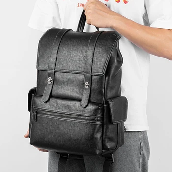 AETOO Новый кожаный рюкзак для отдыха, многофункциональный вертикальный компьютерный рюкзак, корейская версия сумки из первого слоя коровьей кожи